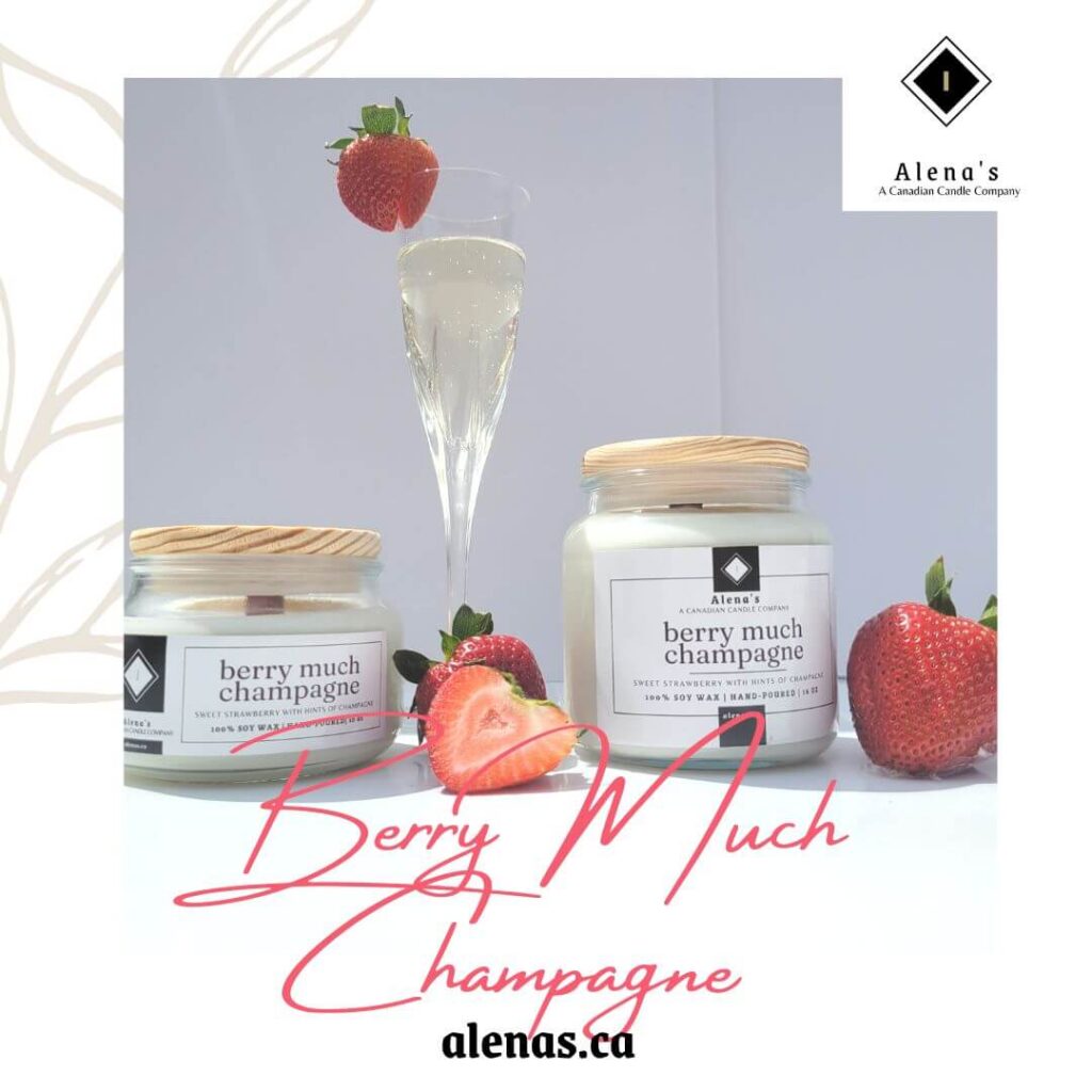 berry much champagne soy wax candle