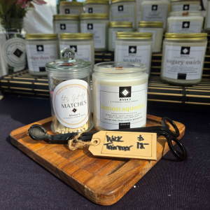 LEMON SQUEEZIE LETS GET IT MATCHES AND A WICK TRIMMER