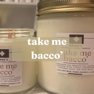 Alenas take me bacco soy wax candles collection cover
