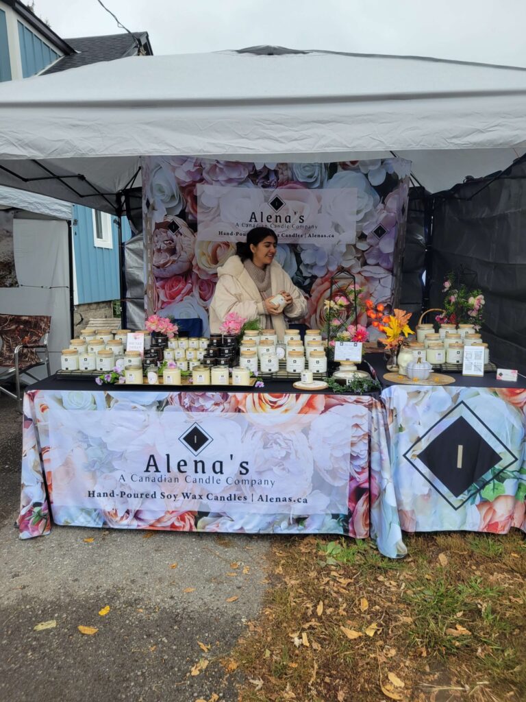 Alena's A Canadian Candle company at Vineland Art Festival Oct 2023