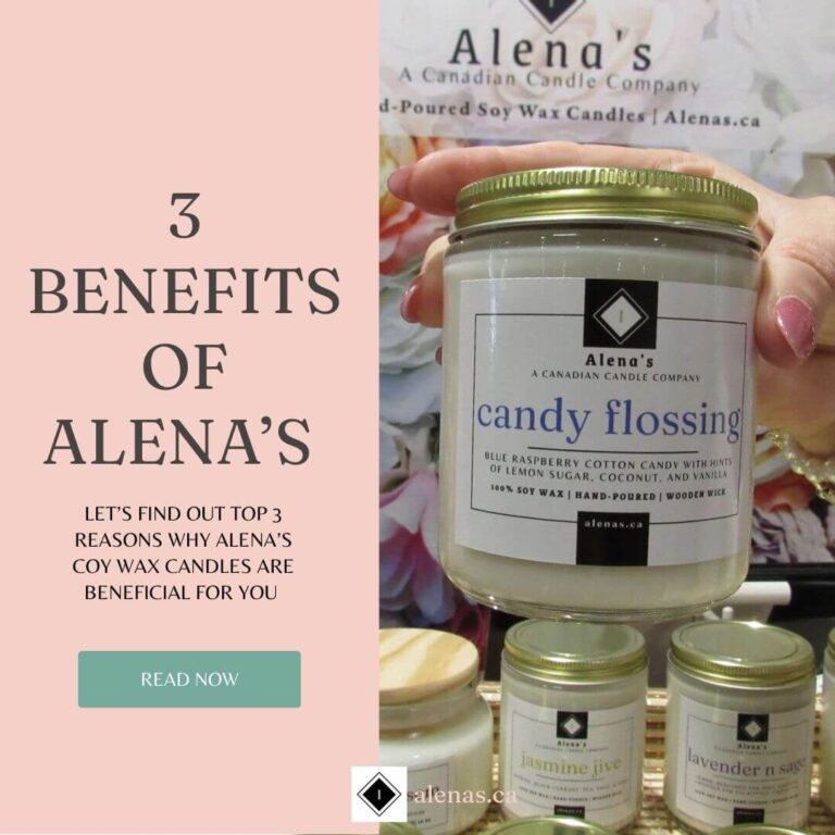 Top 3 Reasons why Alenas Soy wax candles are more Beneficial