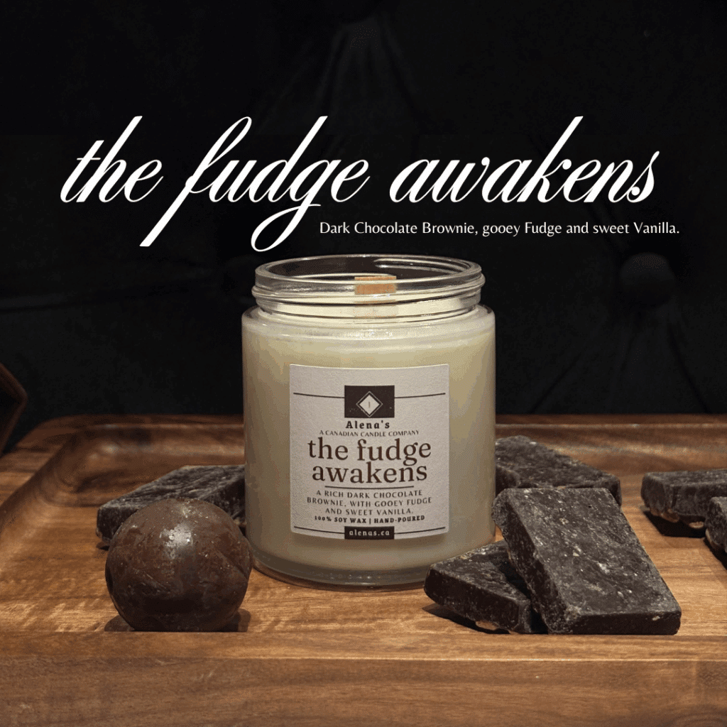Alena’s Fudge Awakens Chocolate Soy Wax Candle – Wooden Wick
