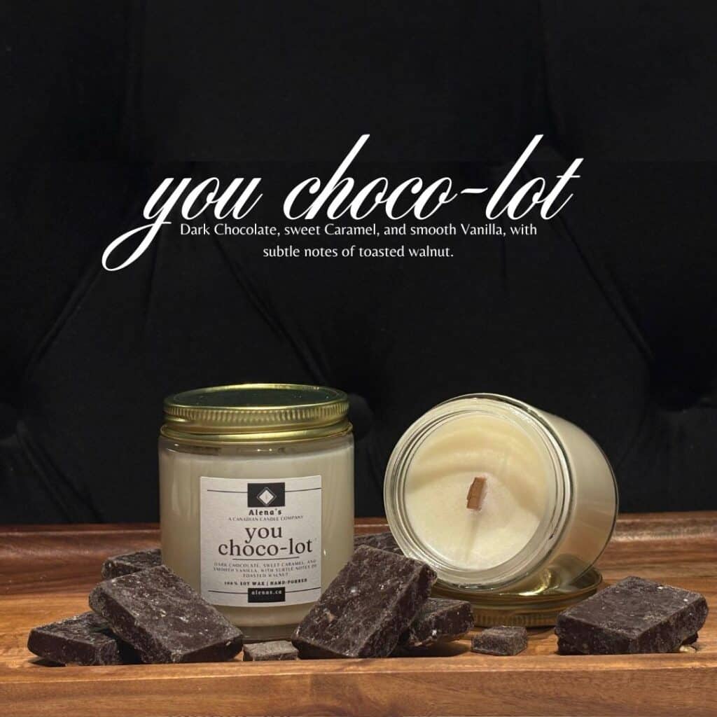 You Choc Olat Wooden Wick Candle – Holiday Chocolate Collection