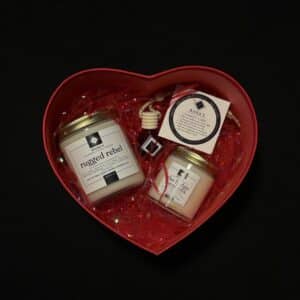 Valentine's Day Soy wax Candle Gift Set for Him Rugged Rebel , Fudge awakens and car diffuser charm